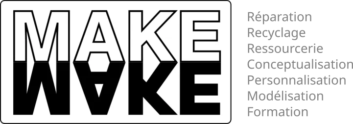 Illustration des services MakeWake : gravure laser, impression 3D et réparation