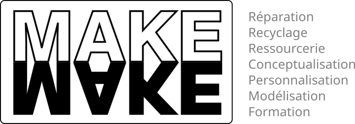 Illustration des services MakeWake : gravure laser, impression 3D et réparation